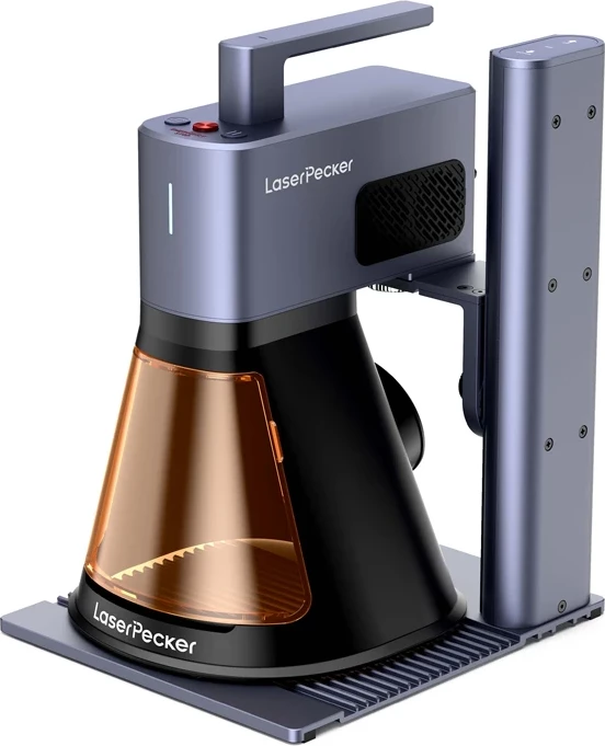Gravues lazer LaserPecker LP2 Plus, 10W, 4K, Wi‑Fi/USB, Safeguard Edition, i zezë, set me kapak mbrojtës