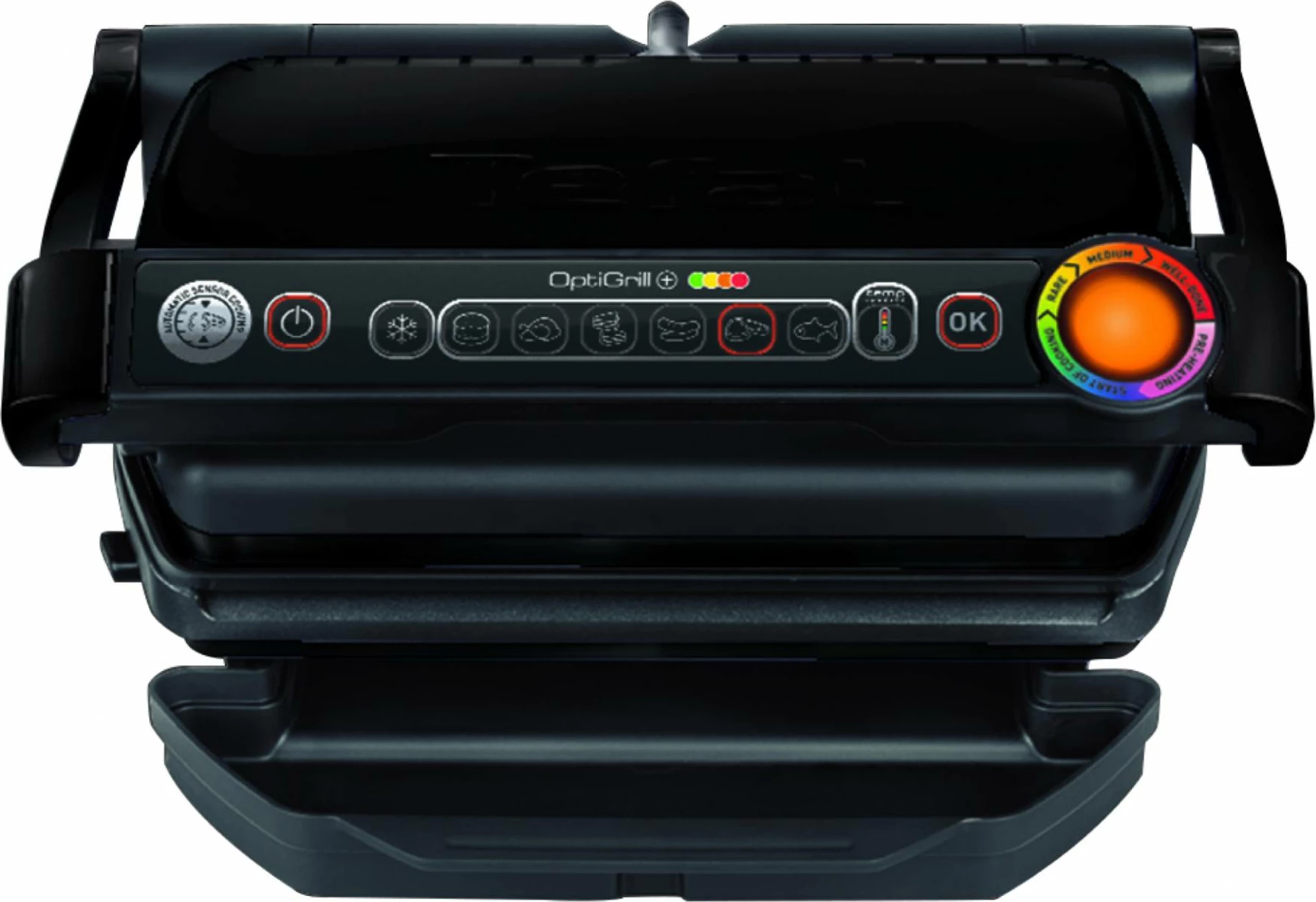 Grill elektrik Tefal OptiGrill+ GC714834 2000W, 6 programe automatike, me Snacking & Baking, i zi