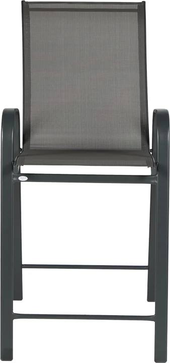 Karrige për bar Calan, metal, tekstilene, ngjyrë gri e errët, 55x70x114cm