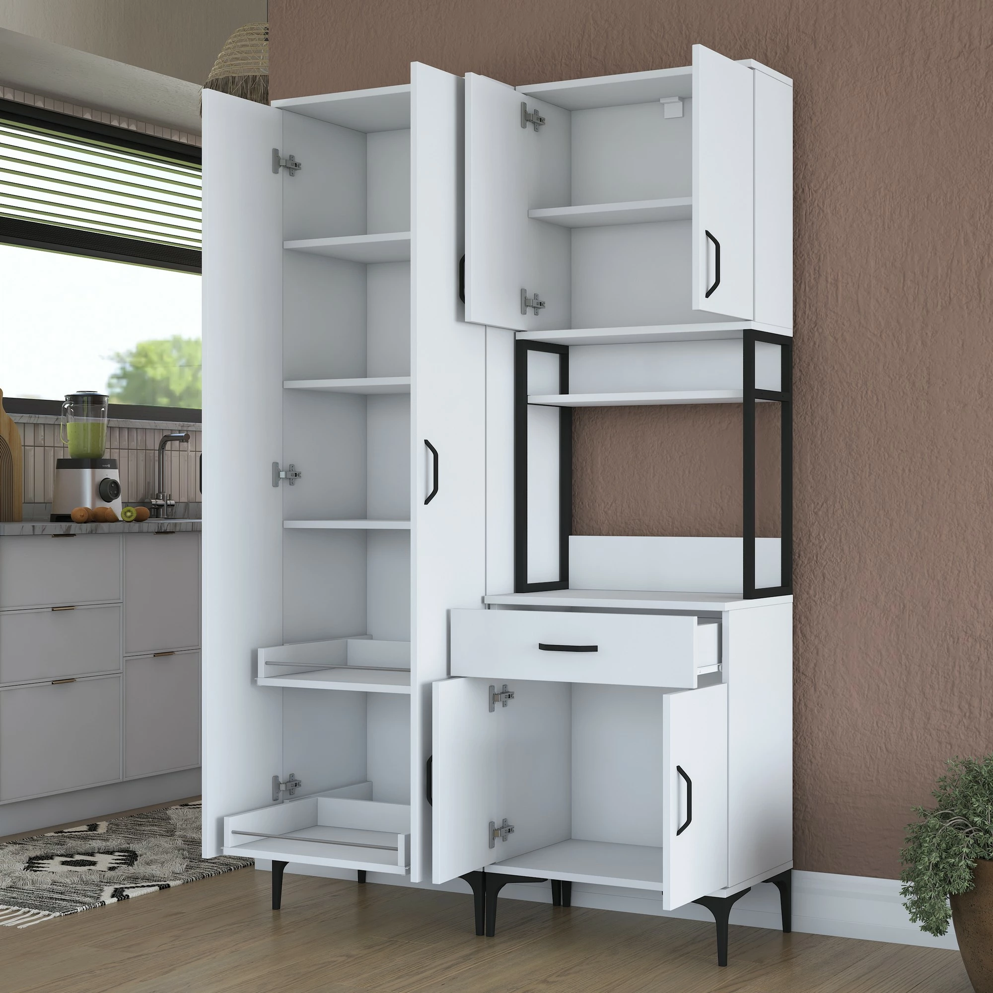 Dollap multifunksional, i bardhë, Hanah Home JE120 - 2966