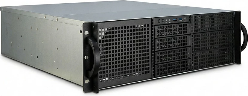 Kasë serveri IPC-Computer 3U-30248, 48 cm, pa PSU, e zezë