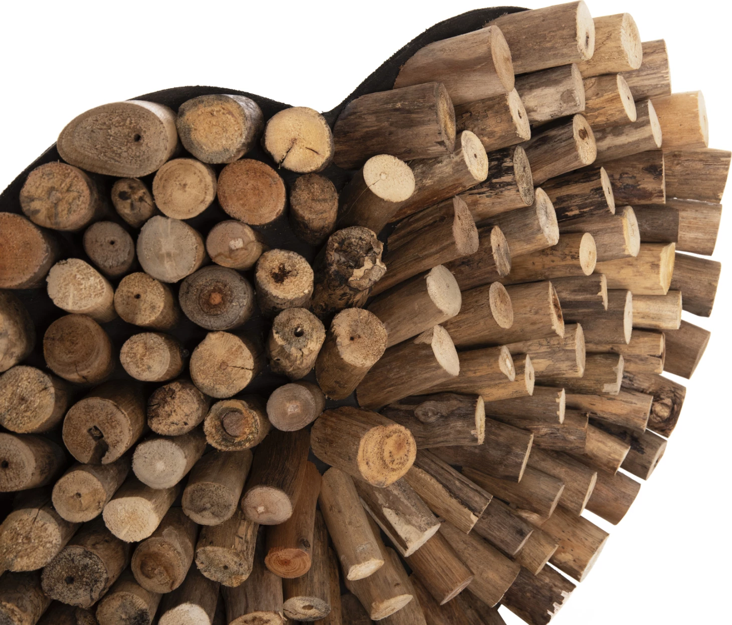 Dekor tavoline SHINZO, formë zemre, dru degësh TEAK, ngjyrë natyrale, FH7911, 57x5x56H cm