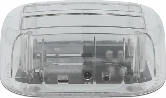 Docking station DeLOCK USB-C për 2x SATA HDD/SSD 2.5/3.5", USB 3.2 Gen 1, transparente