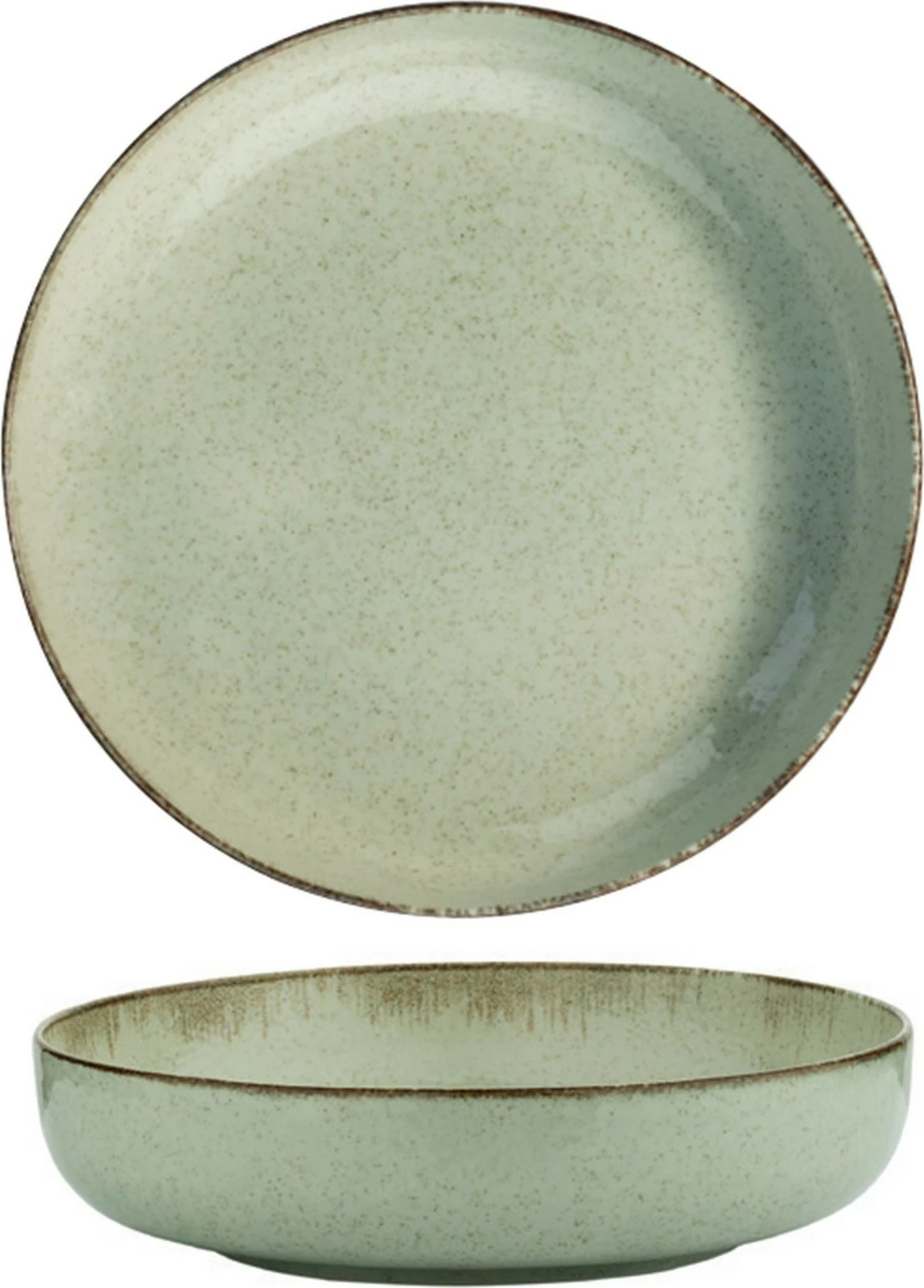 Set tasash porcelani, 6 copë, ngjyrë e gjelbër, Hermia Concept, MODKAS6Y2730P03