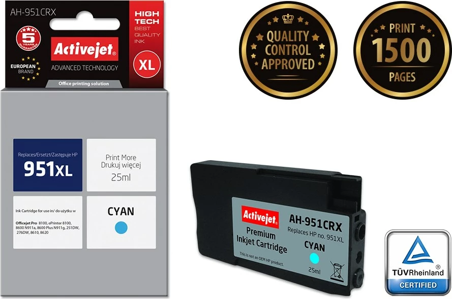 Ngjyrë Activejet AH-951CRX për printer HP, i kaltër