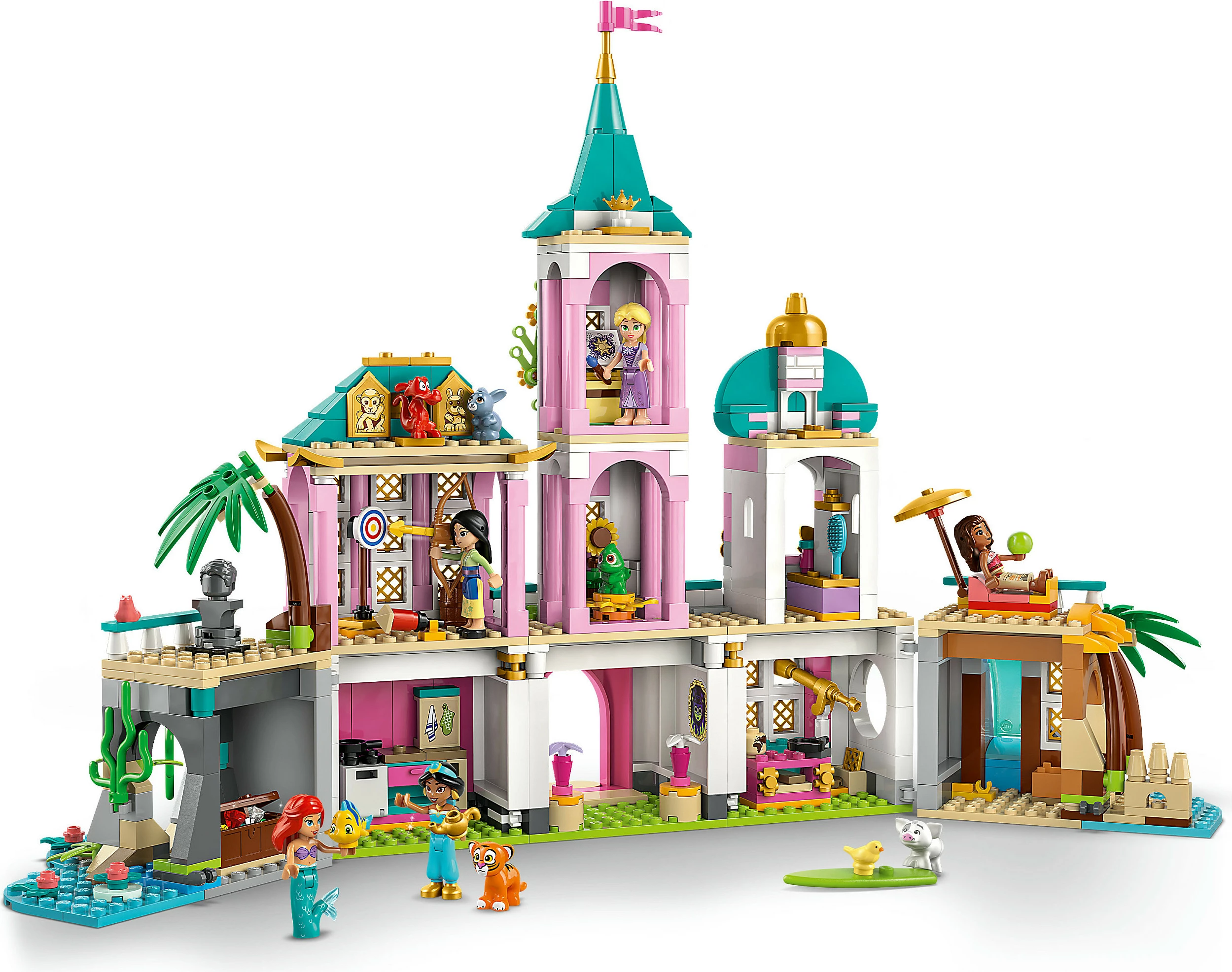 Set ndërtimi LEGO Disney Princess 43267 Princess Castle & Royal Pets, 787 copë, shumëngjyrësh