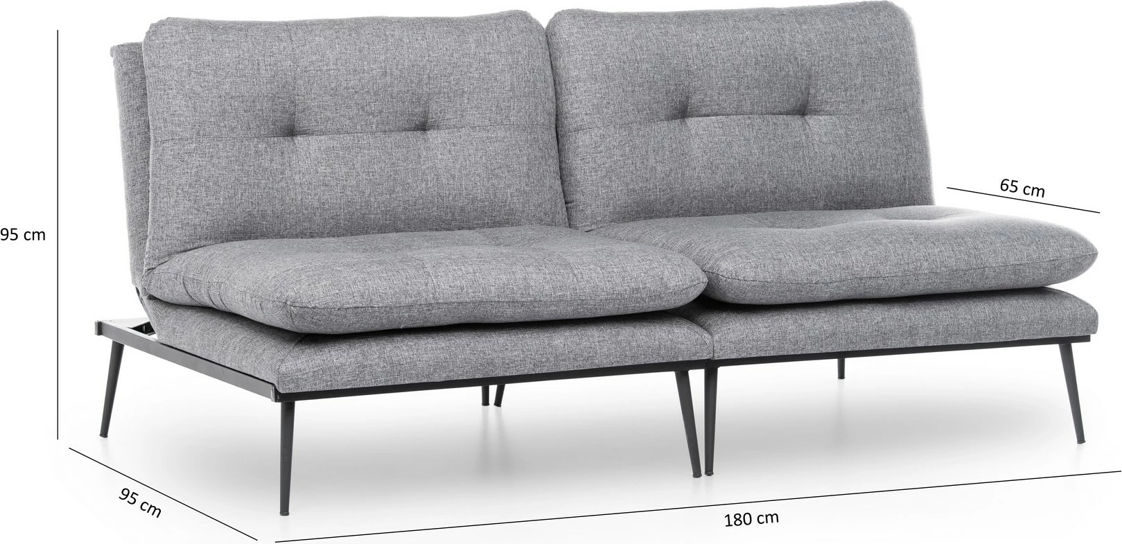 Sofabed 3-ulëse, ngjyrë gri, Martin GR110