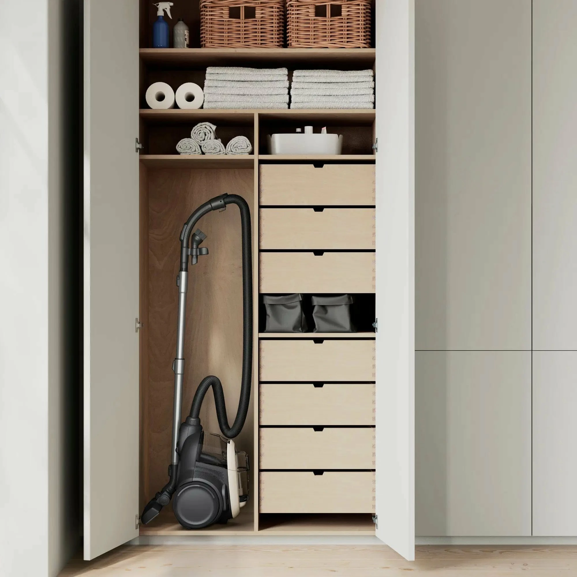 Fshesë me korrent Electrolux EL61H4SW 550W, 1.6L, HEPA 13, pa qese, 12 m rreze, e zezë