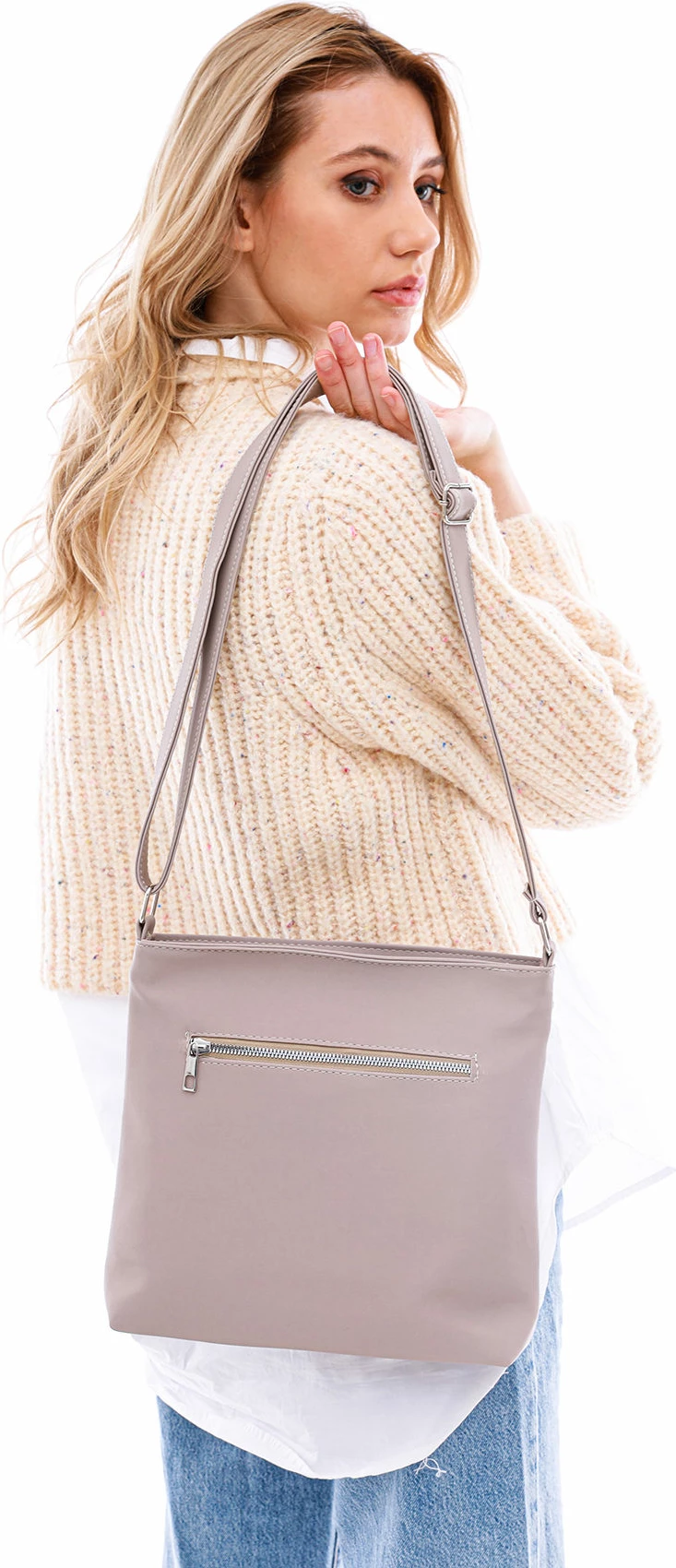 Çantë krahu, ngjyrë krem, Zoozie Bags, 21KT12-022