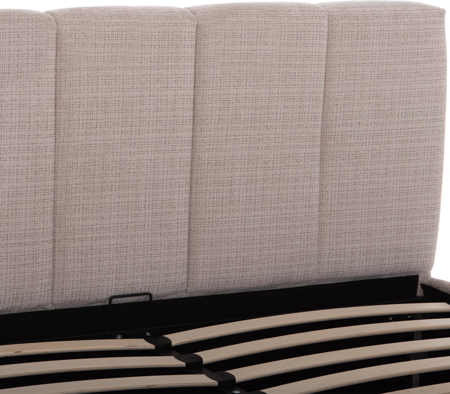 Krevat dopio me hapësirë magazinimi ENYA FH763.03, pëlhurë bezhë e çelët, për dyshek 160x200cm