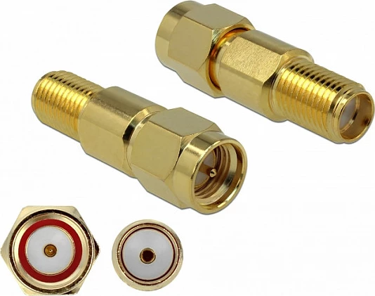 Adapter SMA DeLOCK 89990, SMA Female-Female, 0-3000 MHz, i artë