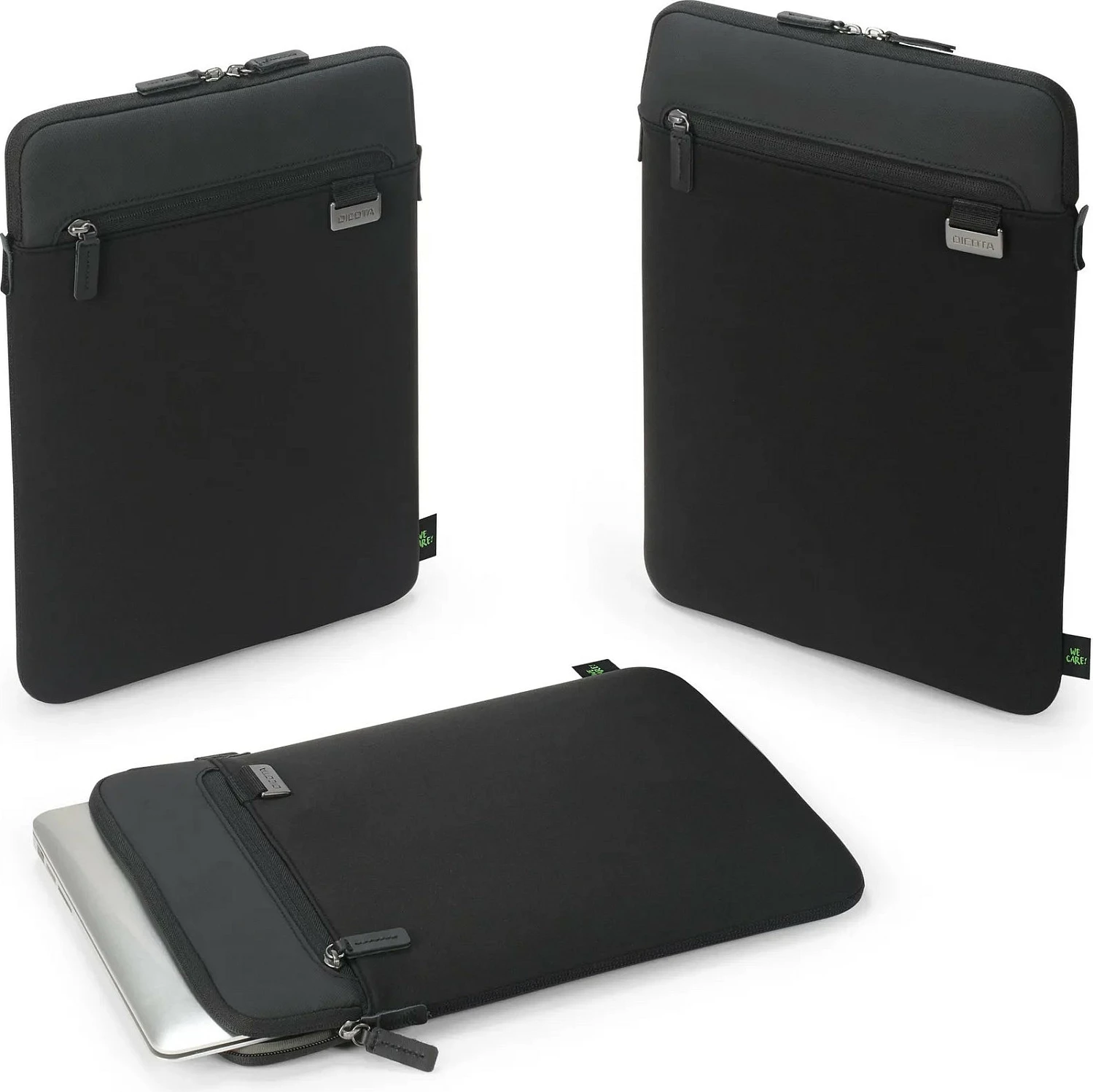 Mbështjellës për laptop Dicota Sleeve FIVE 14, 14", neopren, me zinxhir, xhep frontal, i zi