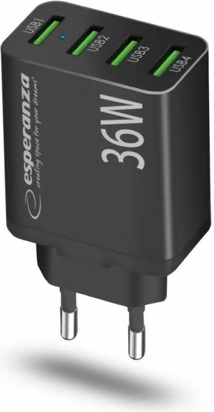 Karikues muri Esperanza EZC107K 36W 4x USB-A, i zi