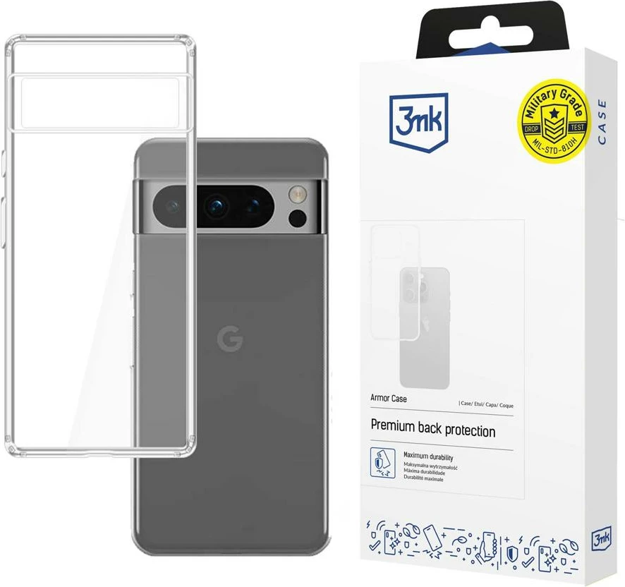Mbështjellës 3mk Armor Case për Google Pixel 8 Pro, Transparent
