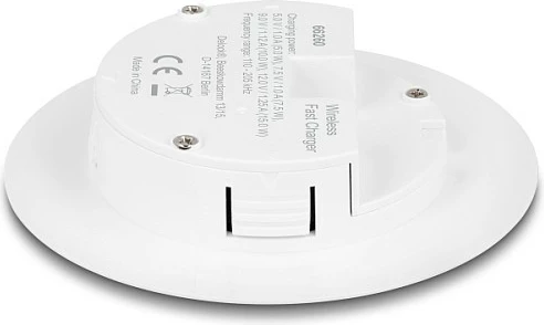 Karikues wireless DeLOCK 15W, për montim në tavolinë, i bardhë