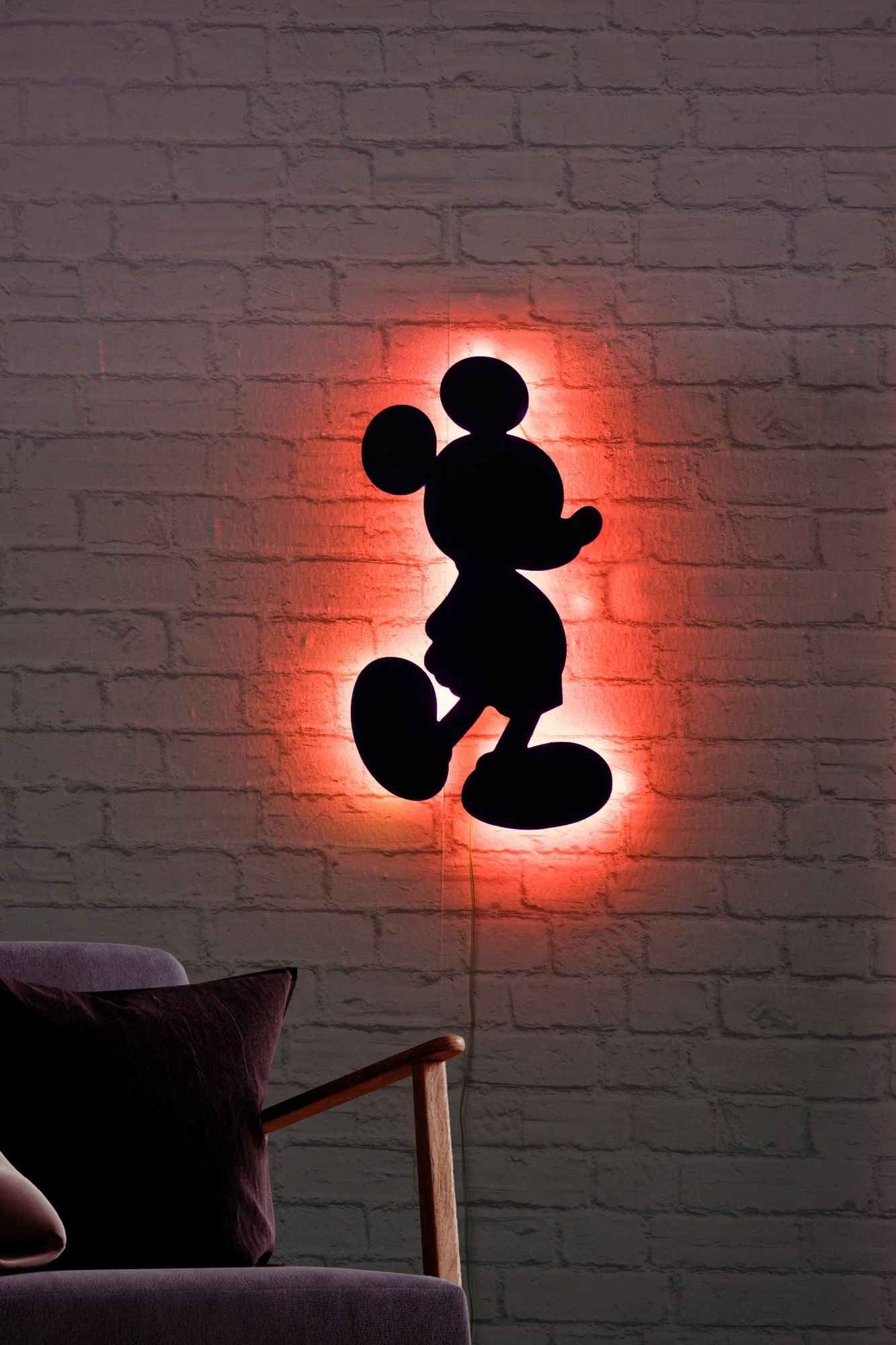 Dritë dekorative LED Mickey Mouse, e kuqe, Wallity