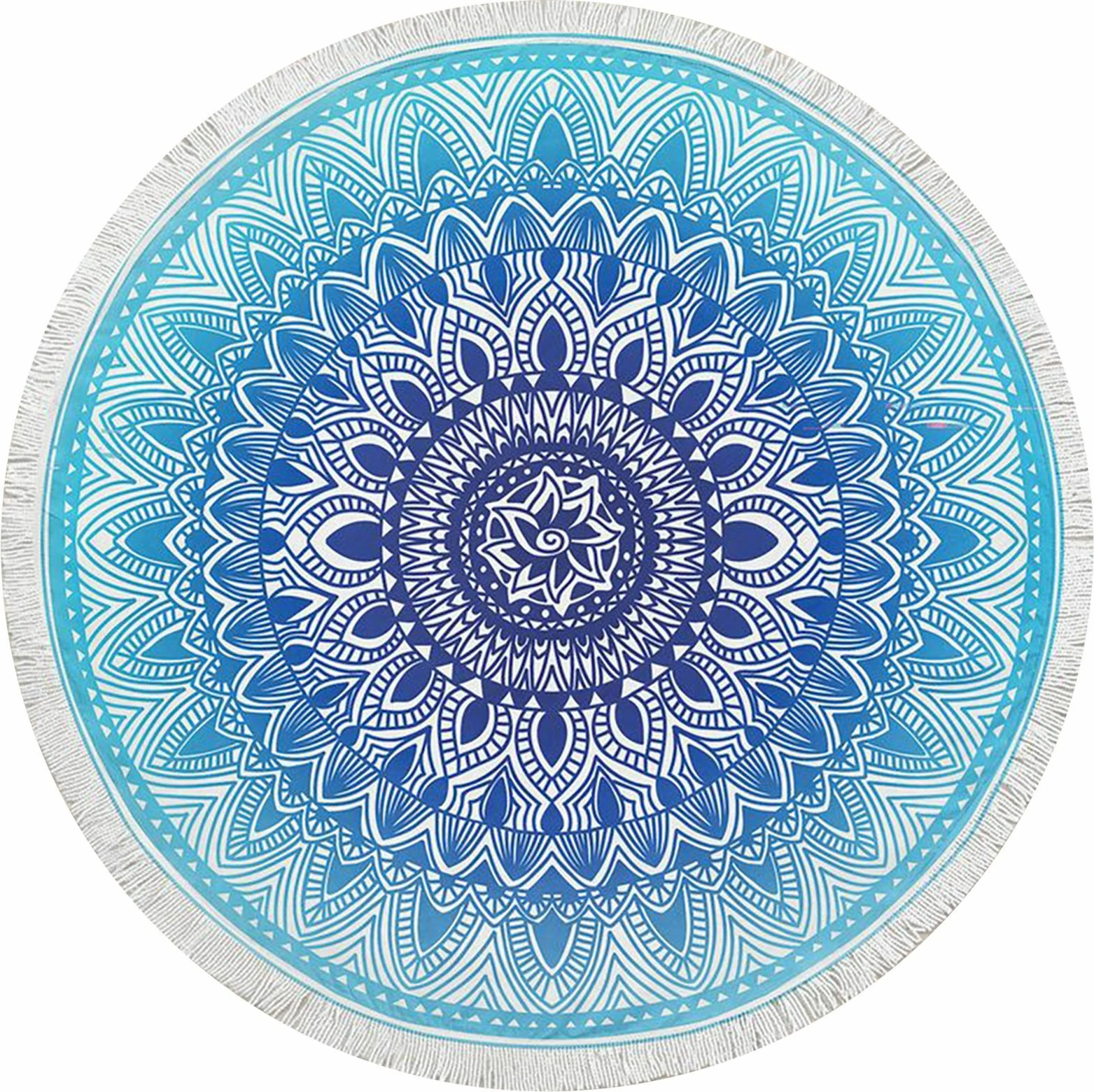 Peshqir plazhi Mijölnir, mandala mavi, 150x150cm