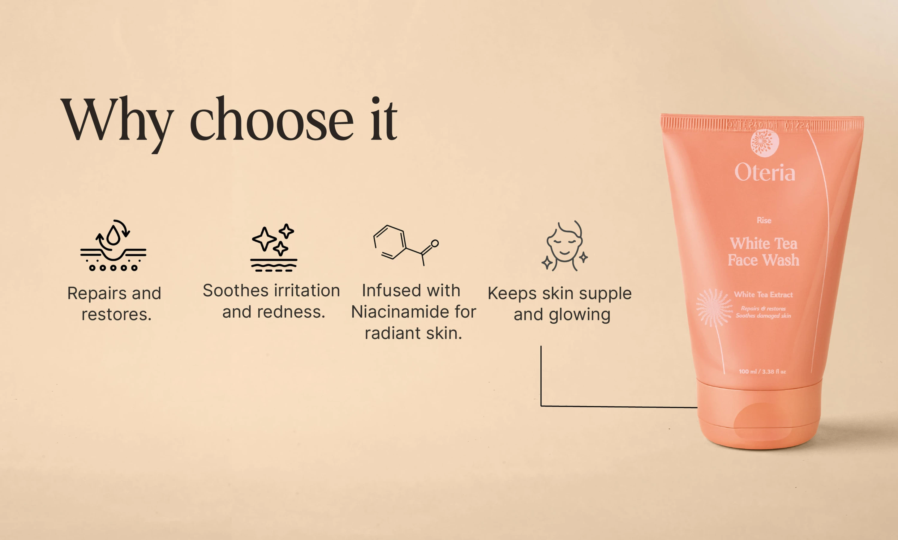 Pastrues për Fytyrë White Tea Face Wash