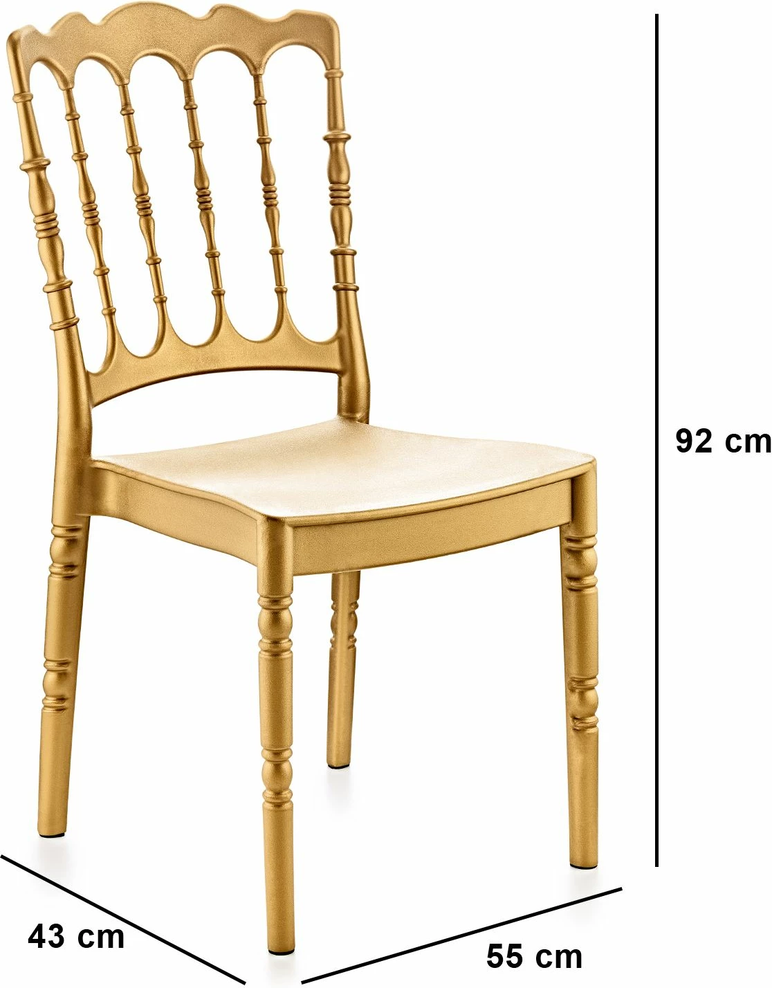 Karrige klasike Esteta, ngjyrë kafe e çelët, Skye Decor