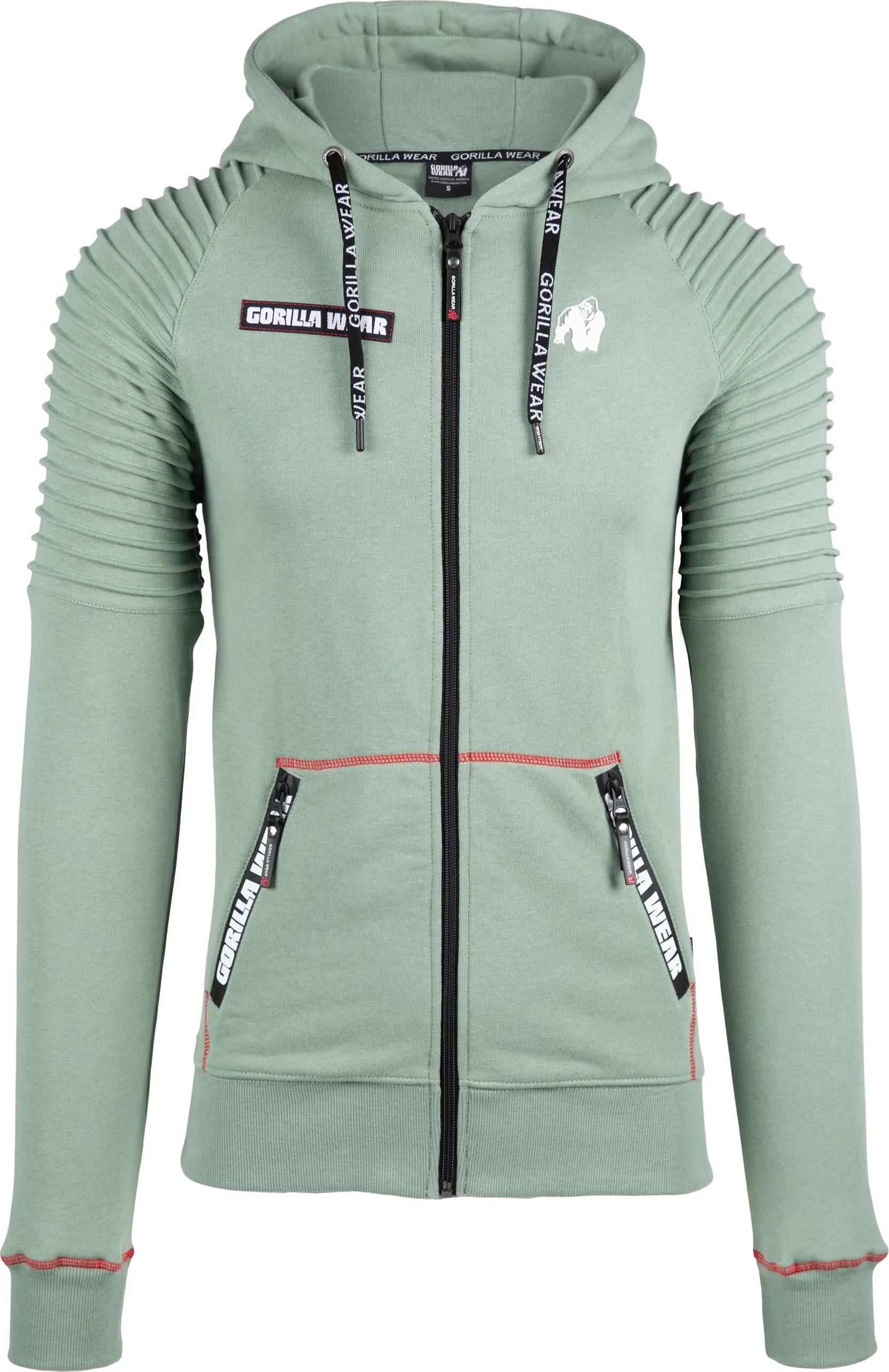 Georgia Zipped Hoodie - Green [Madhësia: 2XL]