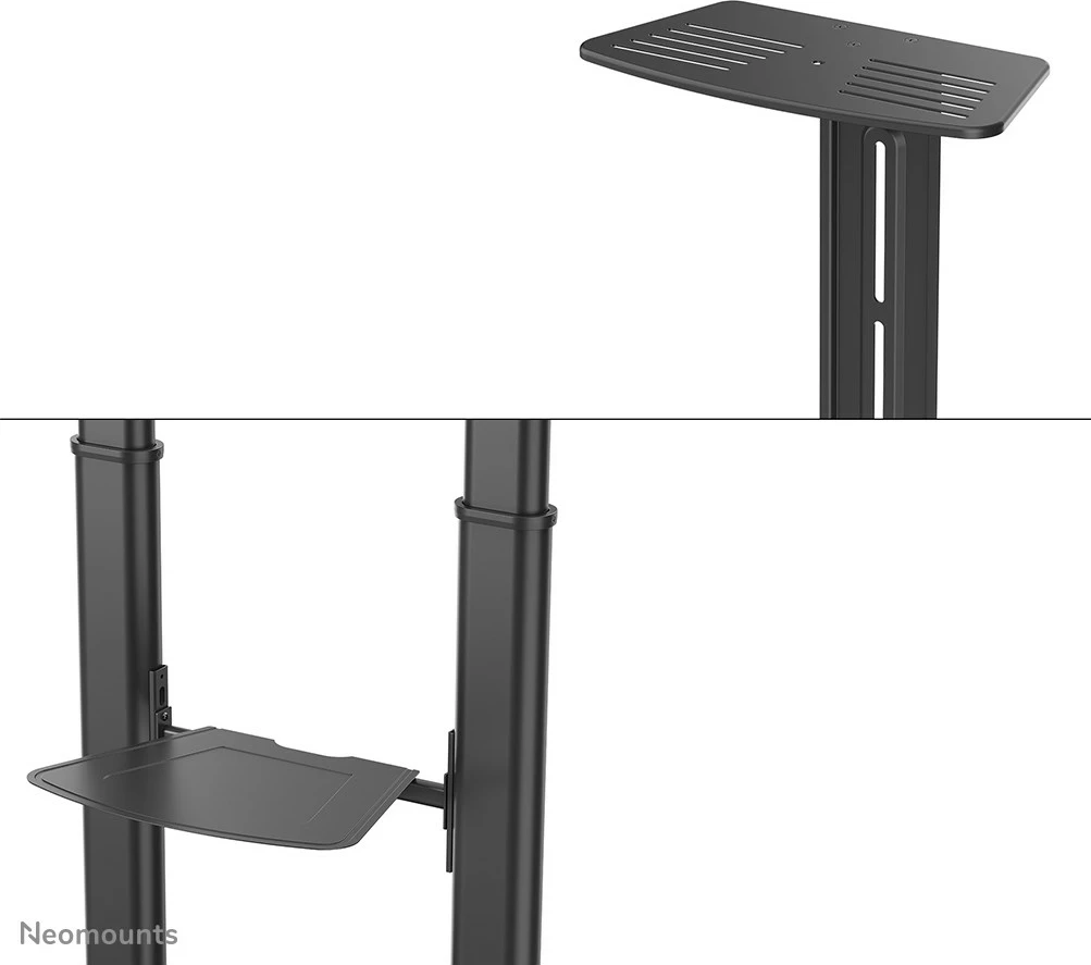 Karrocë TV Neomounts PLASMA-M1950E, për ekrane 60-100 inç, rregullim lartësie, ngjyrë e zezë