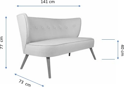 Divan dy-vendësh Atelier del Sofa, ngjyrë indigo blue, Bienville