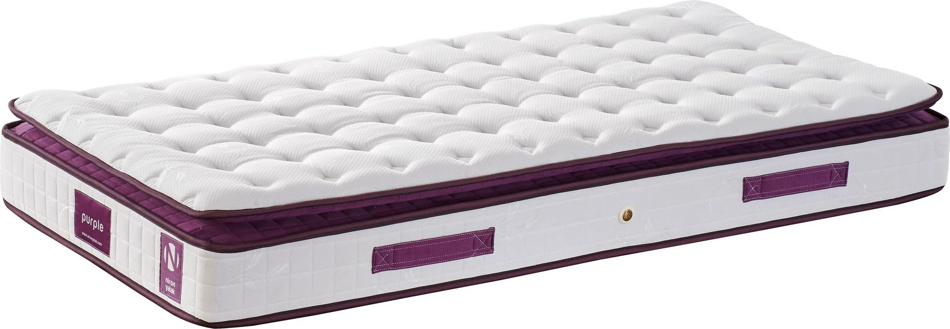 Dyshek Skye Decor, ngjyrë e bardhë dhe vjollcë, 120x200cm, një copë, i butë, i mbushur