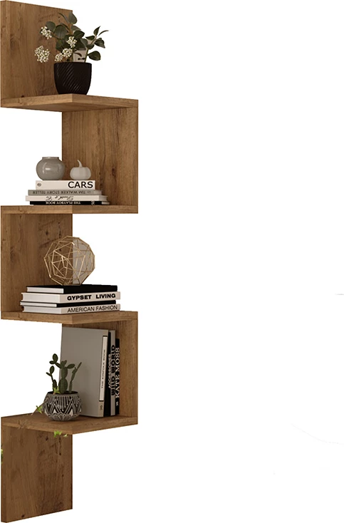 Raft muri këndor Belinda, ngjyrë sonoma, 22x22x117.2cm