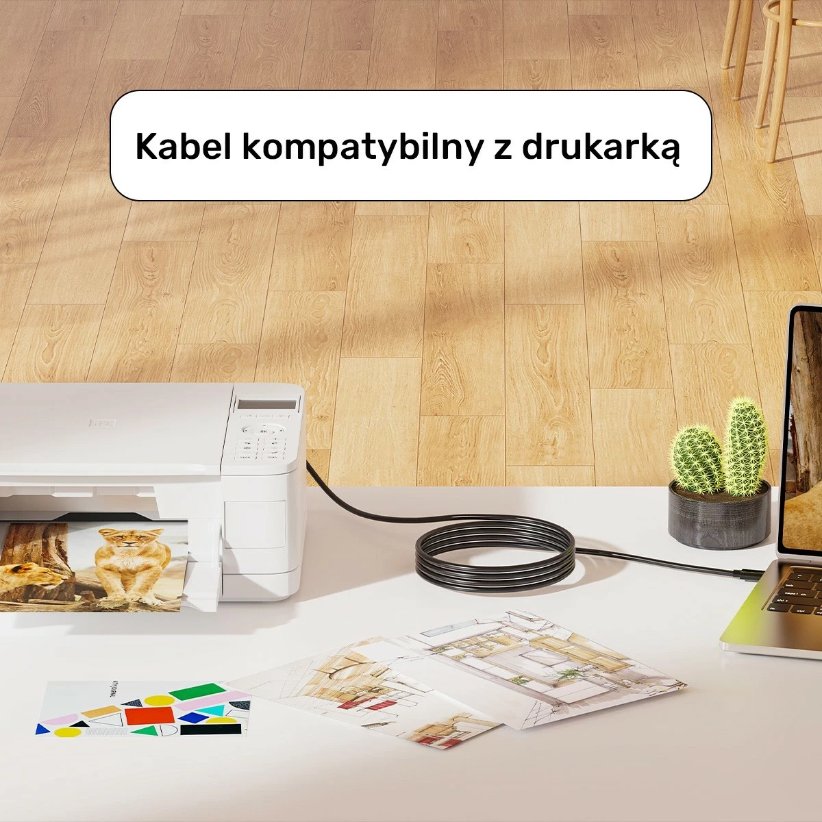 Kabëll Unitek USB-C në USB-B 2.0, 1m, i zi