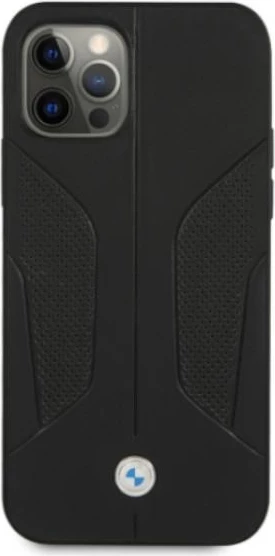 Mbështjellës BMW BMHCP12MRSCSK për iPhone 12/12 Pro, hardcase, lëkurë, e zezë