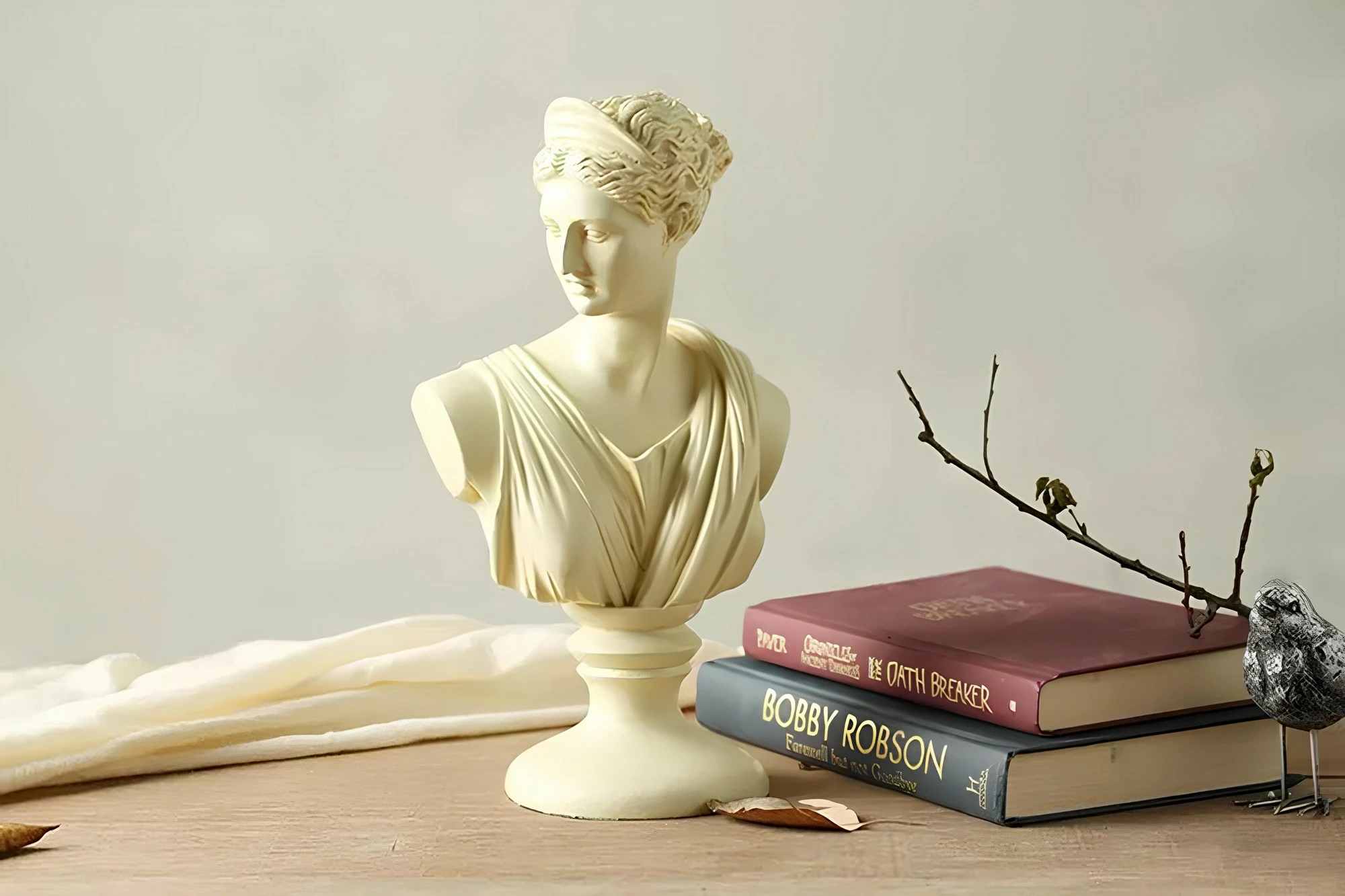 Objekt dekorativ Evila Originals, krem, CY0390