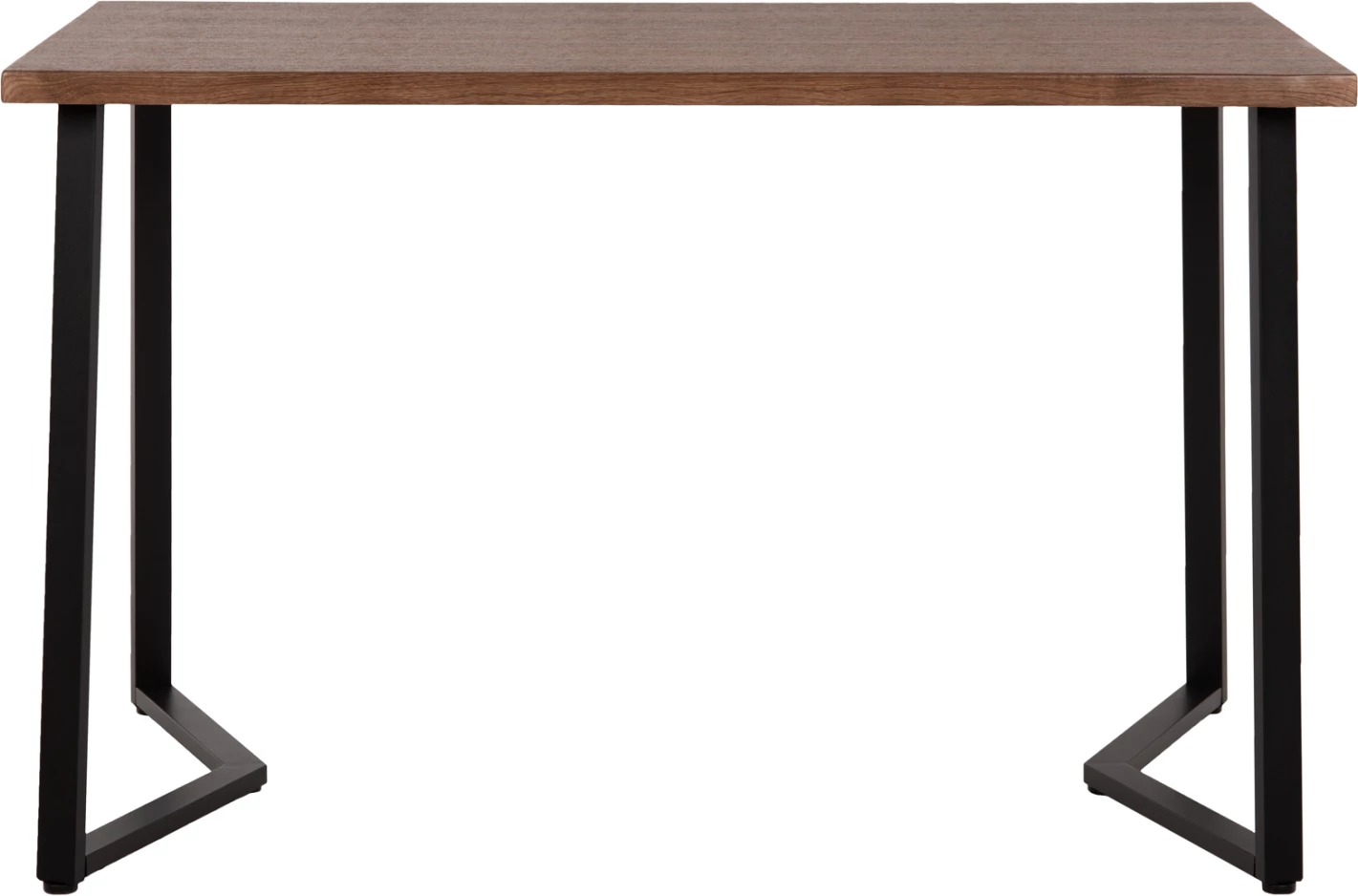 Tavolinë ngrënie JAY, ngjyrë arre, këmbë metalike të zeza, 120x70x76H cm