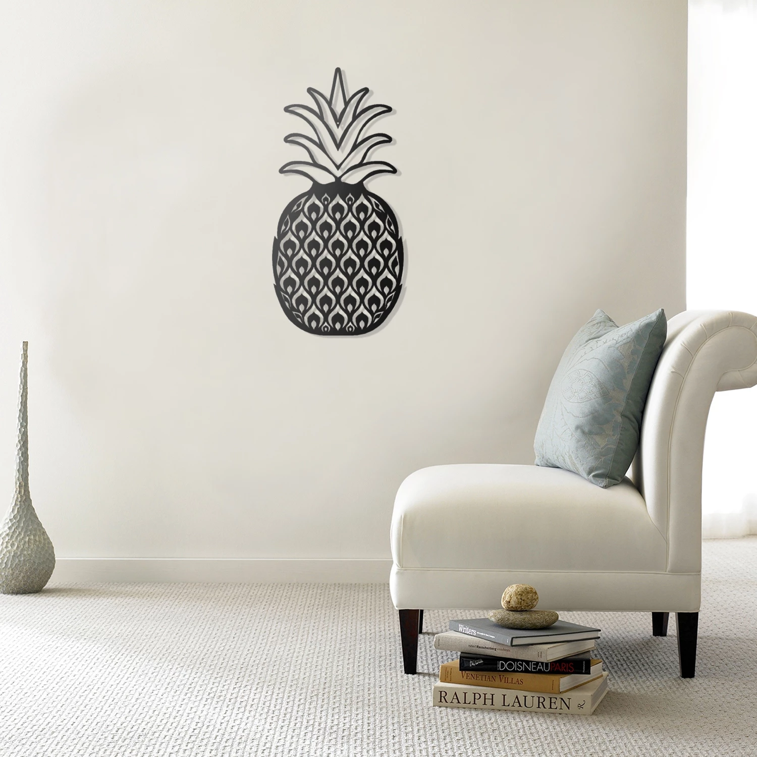 Aksesor dekorativ muri prej metali, ananas, Wallity