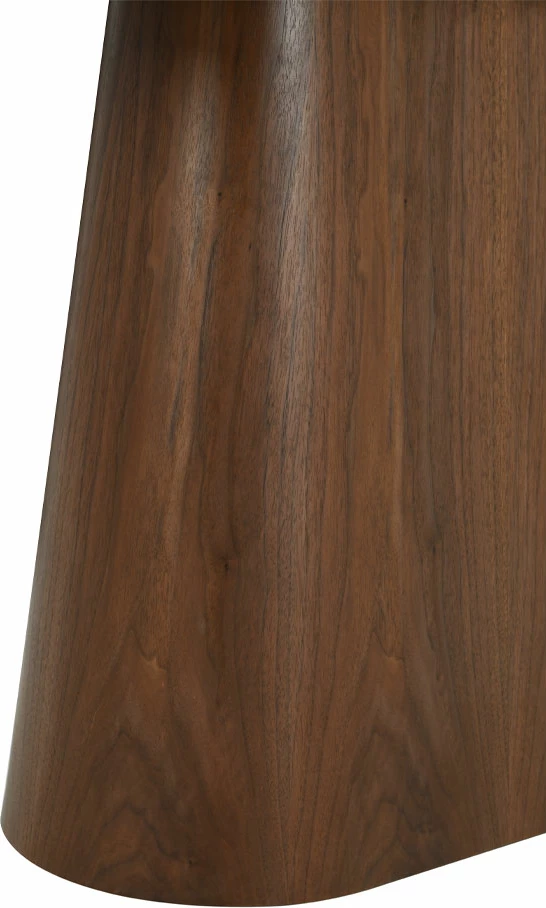 Konsol Totem, ngjyrë arre dhe e bardhë me model mermeri, 120x50x76cm