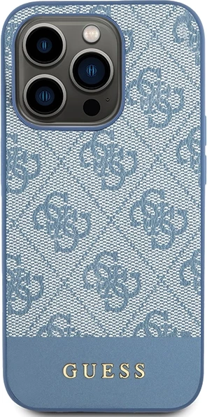 Mbështjellës Guess 4G Stripe për iPhone 15 Pro Max, Blu