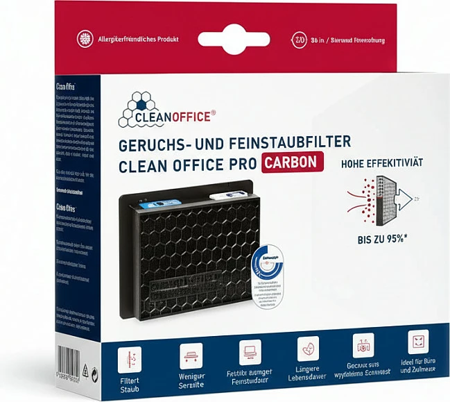 Filter karbon për printer CLEAN OFFICE Clean Office Pro Carbon, 150 x 120 mm, 2 copë, i zi