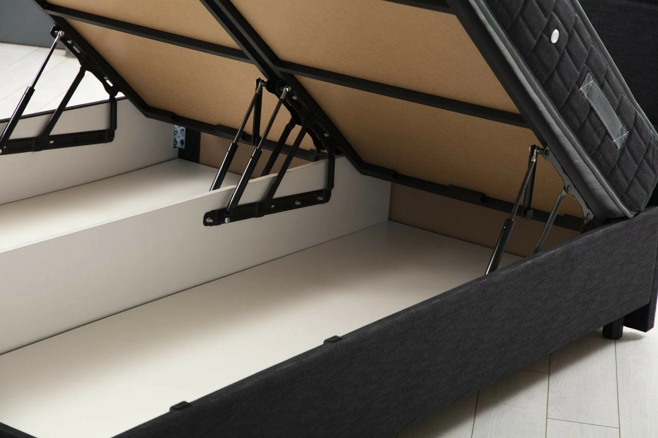 Baze dhe shtrat dopio me taban, ngjyrë antracit, Skye Decor, Vitalia, 150x200cm