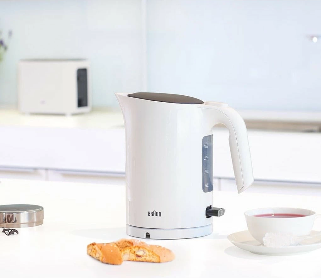 Ibrik elektrik Braun PurEase WK 3100, 1.7L, 2200W, i bardhë