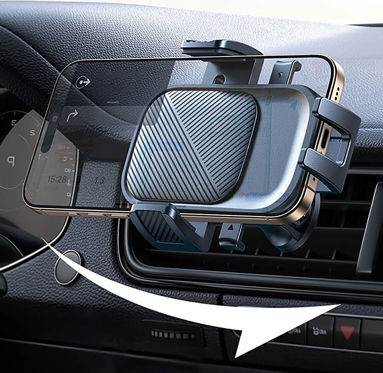 Mbështjellës telefoni për veturë Joyroom JR-OK6, për ventilator ajri, i zi