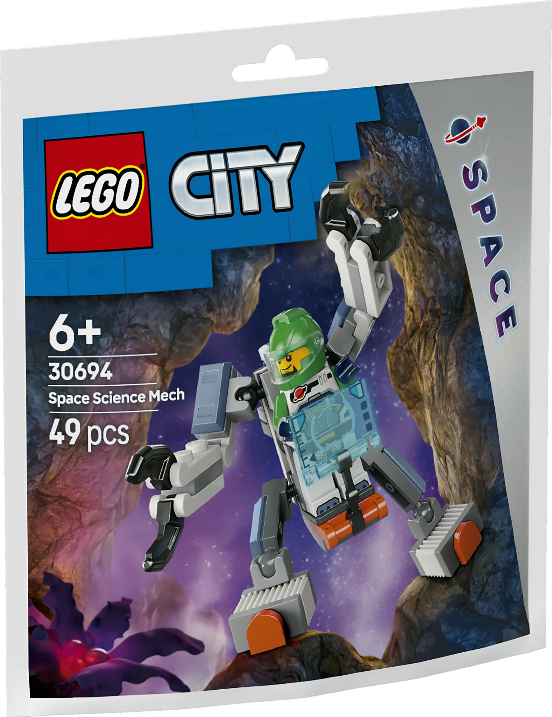 Set ndërtimi LEGO City Space Science Mech 30694, 49 pjesë, shumëngjyrësh