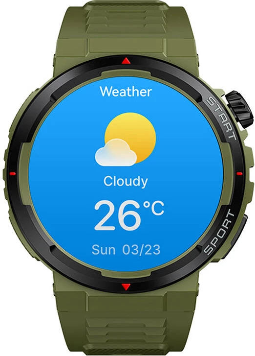 Smartwatch Zeblaze Ares 3 Plus, 1.43'' AMOLED, 280 mAh, i gjelbër