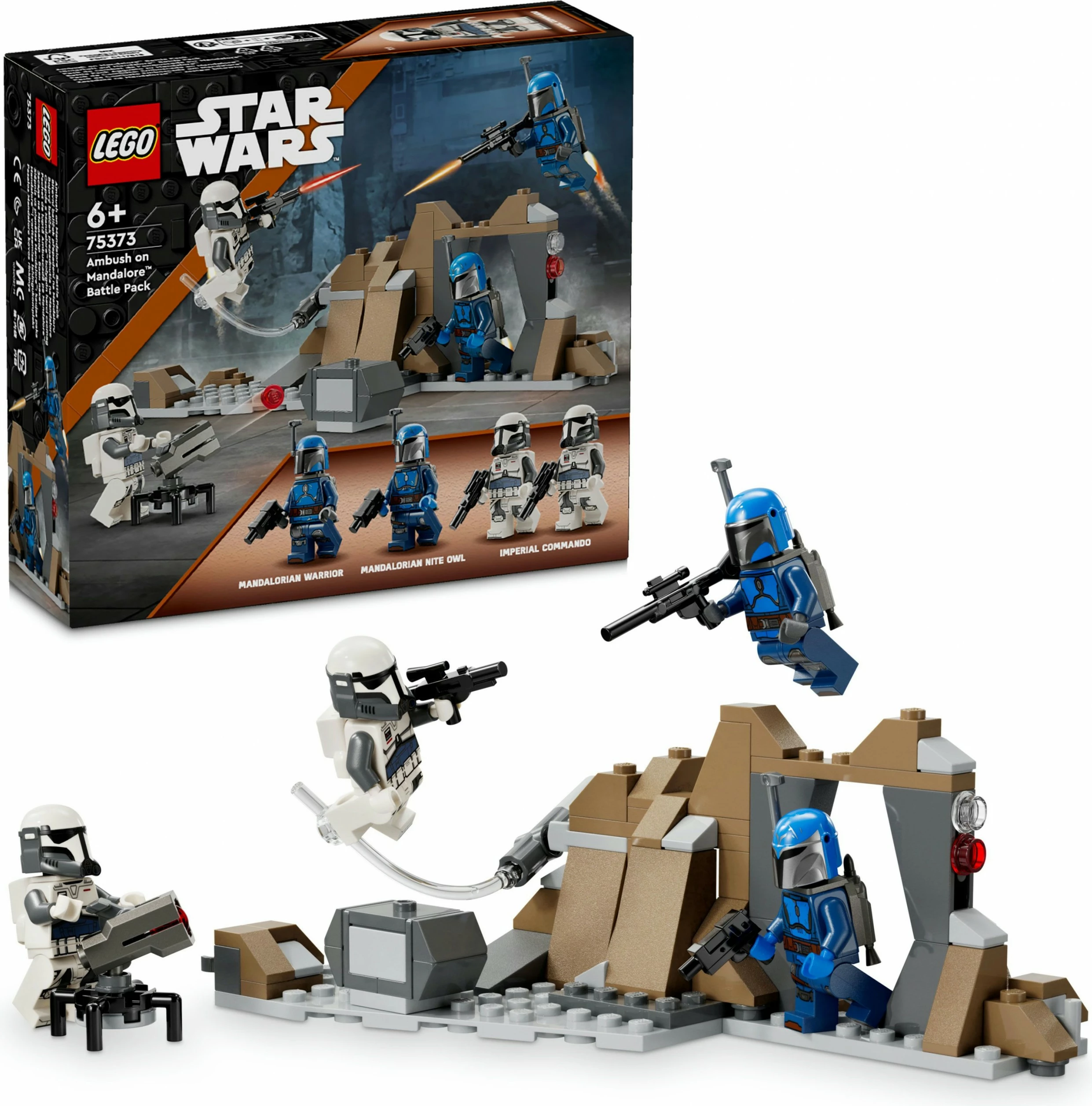 Set ndërtimi LEGO Star Wars 75373 Ambush on Mandalore Battle Pack, 109 pjesë, multikolor