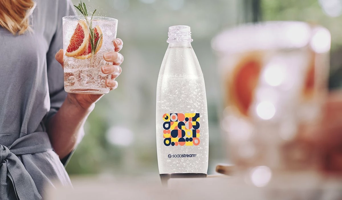 Shishe Sodastream Fuse Bubble Mosaic 1L, blu, set 2 copë