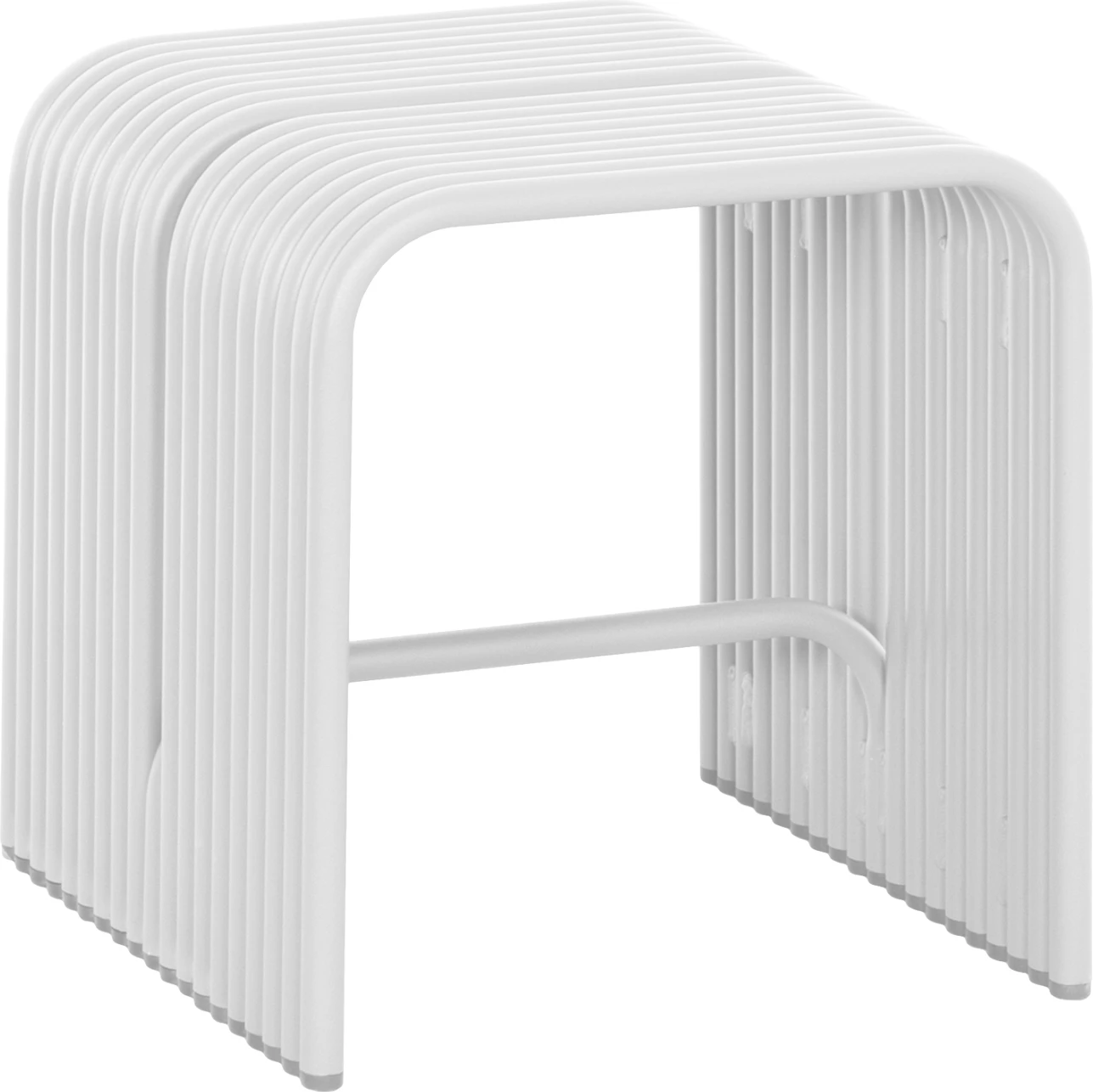 Stool i ulët INTREPID, alumin i bardhë, FH6325.02, 40x38x42.5cm