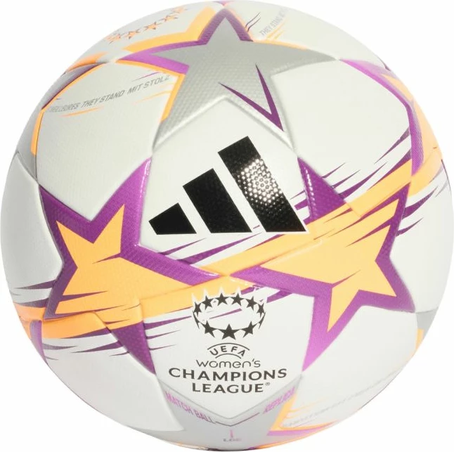 Top futbolli adidas UCL Women's League 26/27 League Stage KE5142, bardhë/portokalli/argjend