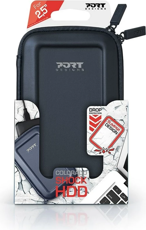 Kuti për disk SSD Port Designs, 2.5", e zezë 