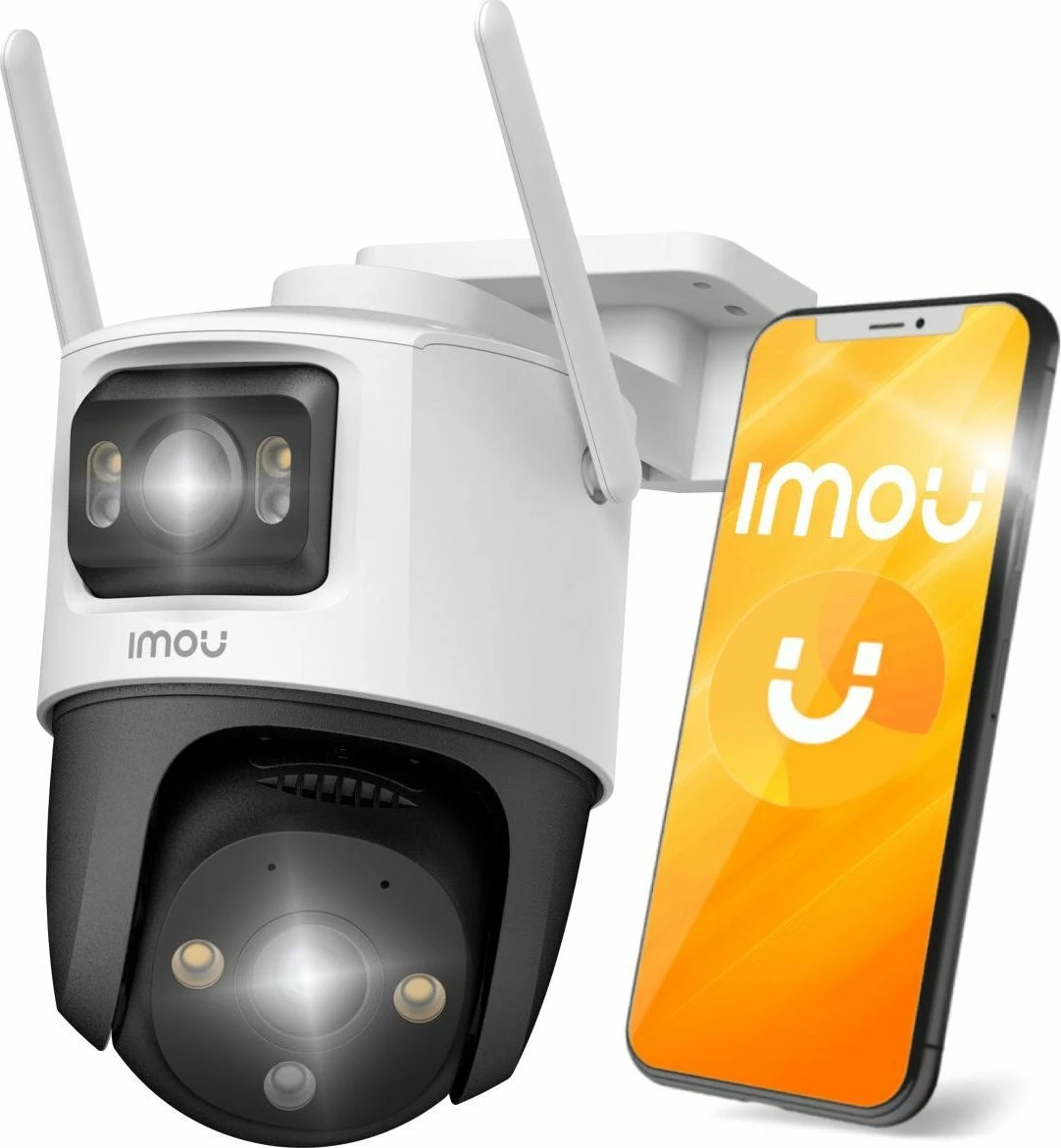 Kamerë IP IMOU Cruiser Dual 10MP (5MP+5MP), Wi‑Fi, IP66, MicroSD, e bardhë
