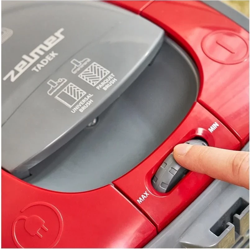 Fshesë me korrent Zelmer ZZVC261 Tadek, 2.5L, 800W, e kuqe-gri