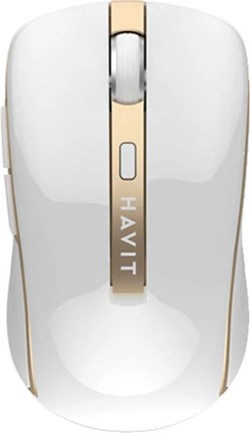 Maus wireless Havit MS951GT, 1600 DPI, 6 butona, USB-C, i bardhë