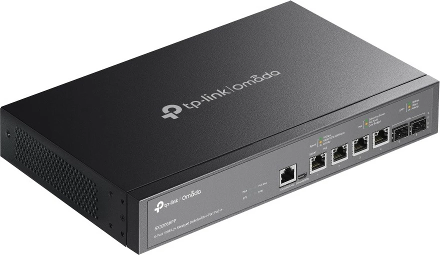 Switch TP-Link Omada 6-Port 10GE L2+ Managed, PoE++, montim në rack